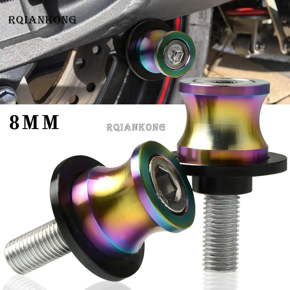 

10MM For Kawasaki ZRX1100/ZRX1200/ZRX1200R Motorcycle Rear Colorful Swingarm Sliders Spools Stand Screws Protect ZRX 1100/1200 R
