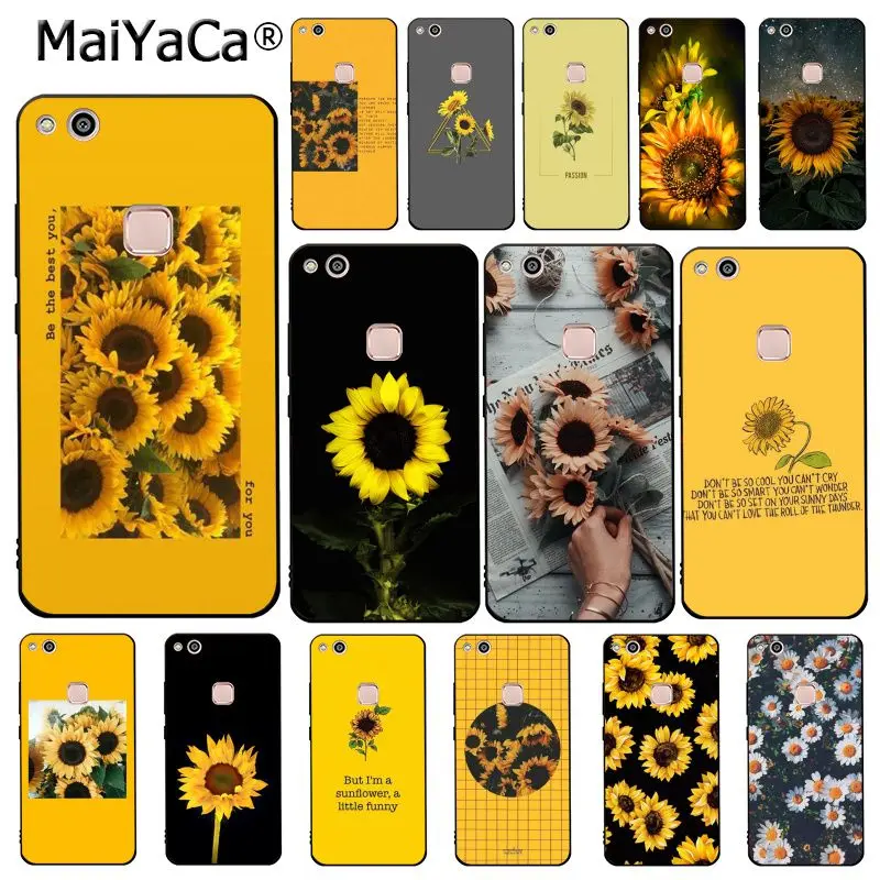 MaiYaCa красивый желтый подсолнух чехол для телефона Huawei Y9 Y7 Y6 II Y5 Prime 2018 2019|Бамперы| |
