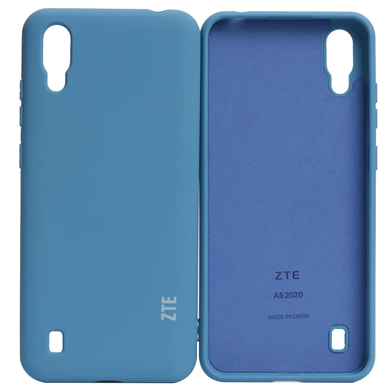 wallet phone case ZTE Blade A5 2020 Case High Quality Liquid Silicone Case Silky Soft-Touch Back Cover For ZTE A5 2020 Phone Shell cell phone lanyard pouch Cases & Covers