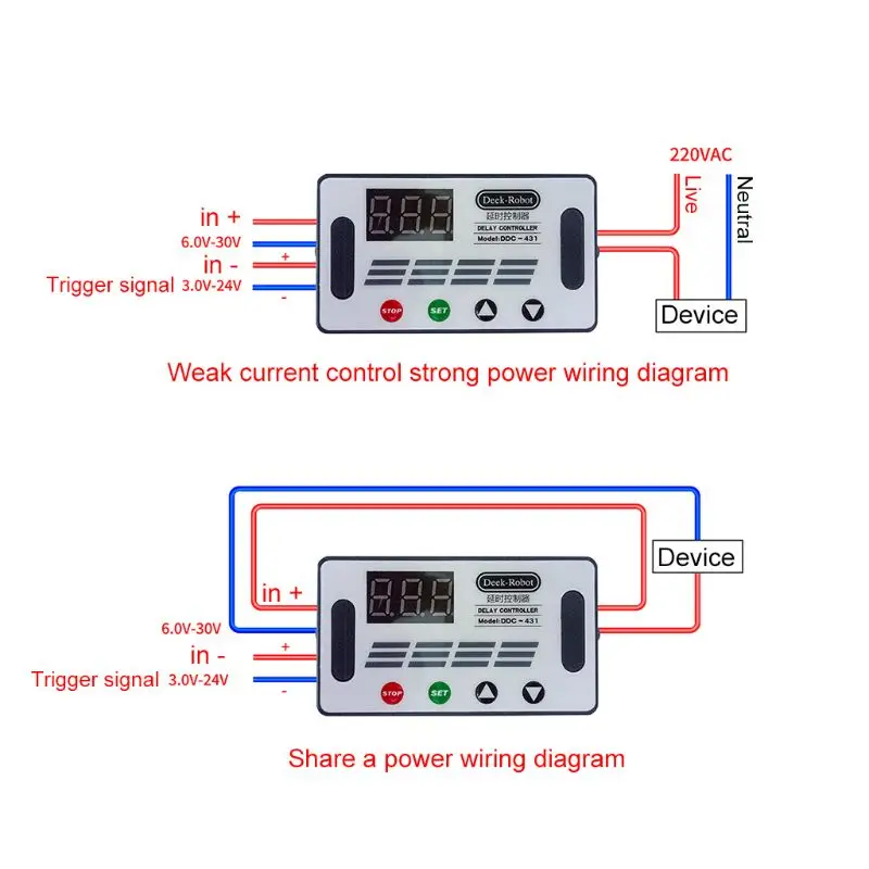 DC 12V DDC-431 Timer Delay Relay Switch Digital LED Display Delay Controller MOS 35ED