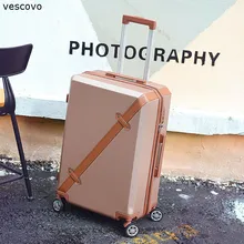 Vescovo винтажная серия 2" 22" 2" 26 дюймов модная Скалка багаж Спиннер для мужчин Дорожный чемодан Женская тележка сумка с колесами