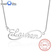 Бесконечность любовь именная табличка ожерелье 8 Форма персонализированное 925 пробы серебро Россия имя ожерелье подарок для жены(JewelOra NE101629