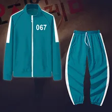 Costume de jeu de calmar à la mode, manteau de Cosplay, veste de vêtements de sport, pull numérique, drame coréen, mêmes vêtements, ensemble de sport d'automne et d'hiver 456 