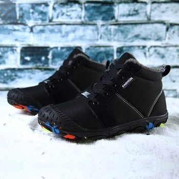 

2019 New Children Snow Boots Rabbit Warm Winter Boots Fashion Plush Baby Shoes Water-Proof Sneakers Girls Boys Martin Boots