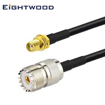

Eightwood VHF UHF SO-239 Female to SMA Female RG58 Cable 1m Compatible with Handheld HT Two Way Radio Ham Radio Walkie Talkie
