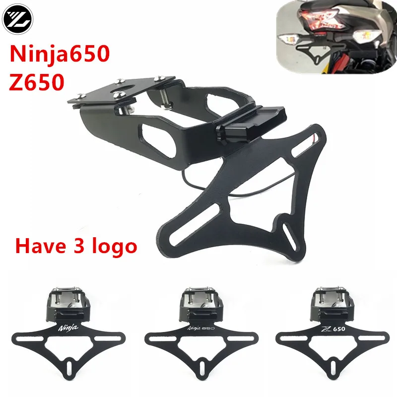 Держатель номерного знака мотоцикла ХВОСТ Tidy Fender Eliminator для Kawasaki Z650 Ninja650 2017 2018 2019