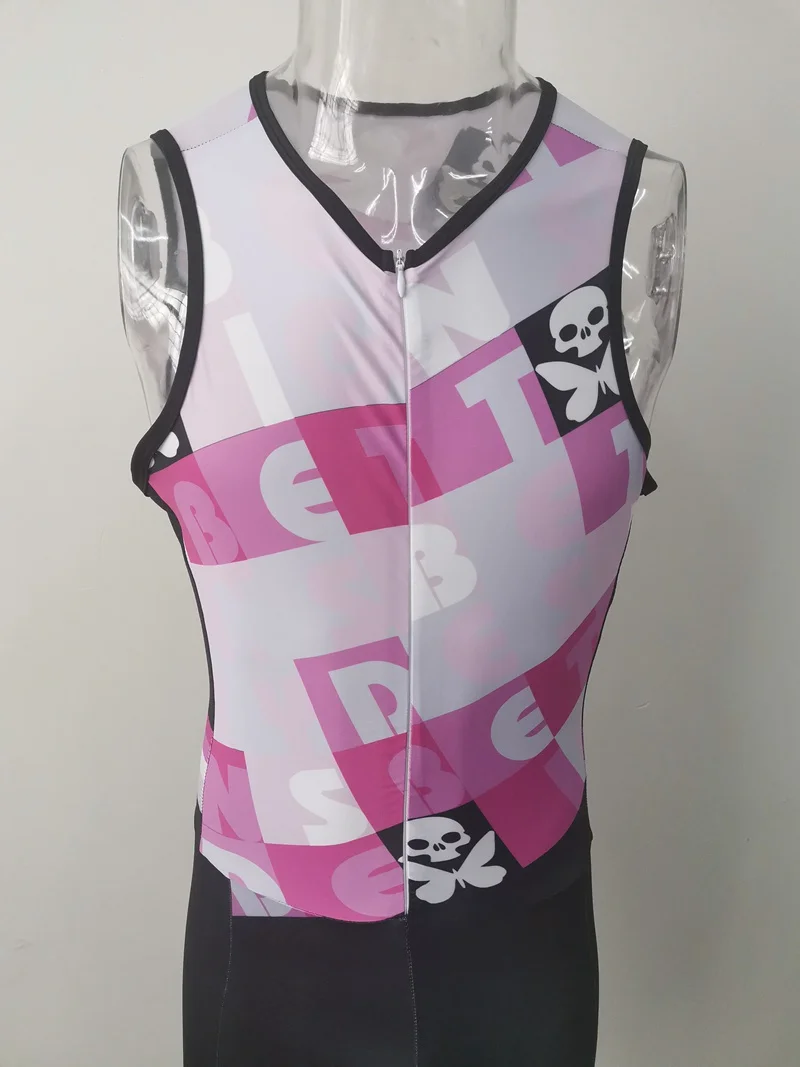 bettydesigns Pro Team триатлон костюм женский короткий рукав Велоспорт Джерси Skinsuit комбинезон Майо Велоспорт Ropa ciclismo