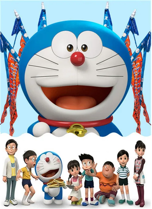 Fancytrader 39'' Pop Anime Japan Big Doraemon Plush Toy Giant Blue Stuffed Cartoon Doraemon Cat Doll Nice Birthday Gift 100cm (9)