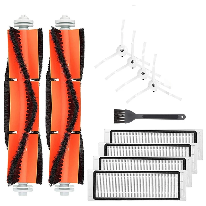 

Replacement Accessories Kit for Xiaomi Mijia Robot Vacuum Roborock E25 S5 E20 E35 C10 S50 S51 (2 Main Brush + 4 Side Brush + 4 F