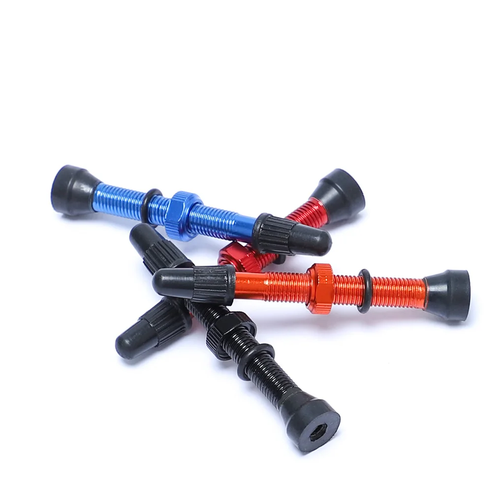 Bicycle 1Pair 48mm/60mm/78mm Presta Valve for Road Tubeless Rim Alloy Or Brass Stem Brass Core W/ Cap & Tool