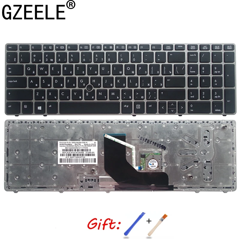 New Genuine FOR HP Elitebook 8570p Keyboard 701986-001 W/pointer 