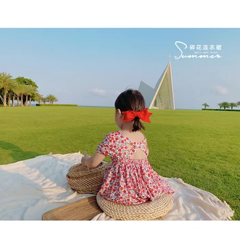 

baby girls 2020 summer new sweet princess dress children broken beautiful dress short sleeves