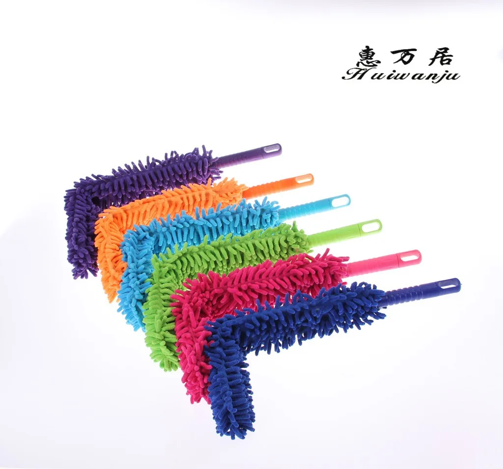 Household-Curved Double-Sided Flexible Chenille Dust Curved Duster Vehicle Duster kong diao shua Wiper Manufacturers