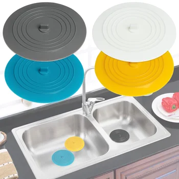 

1PC Large Silicone Tub Drain Cover Kitchen Sink Bathtub Hair Stopper Flat Cover Water Plug Leakage-proof Plug Bathroom Supplies