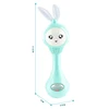 QWZ Musical Flashing Baby Rattles Teether Rattle Toy Hand Bells Rabbit Hand Bells Newborn Infant Early Educational Toys 0-12M 6