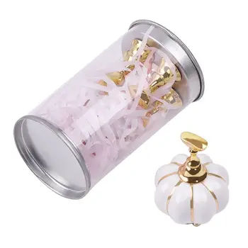 

1pc Ceramic Pumpkin Base and 6 Magnetic Nail Holder Practice Training Display Stand False Nail Showing Support Bracket Manicure
