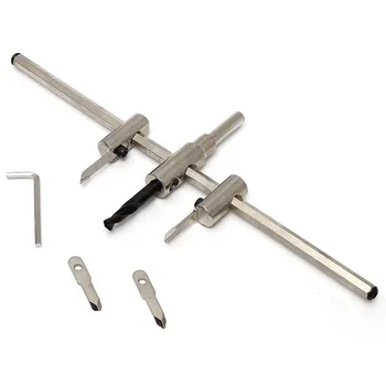 

1Pcs Adjustable Circle Hole Cutter Set With Wood Metal Hole Saw Drill Bit 40-300Mm For Diy Woodworking Cutter Kit