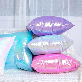 

Novelty Bright Pu Leather Cushion Cover Pillowcase Solid Color Spring Summer Decor Home Decorative Sofa Throw Pillow Covers