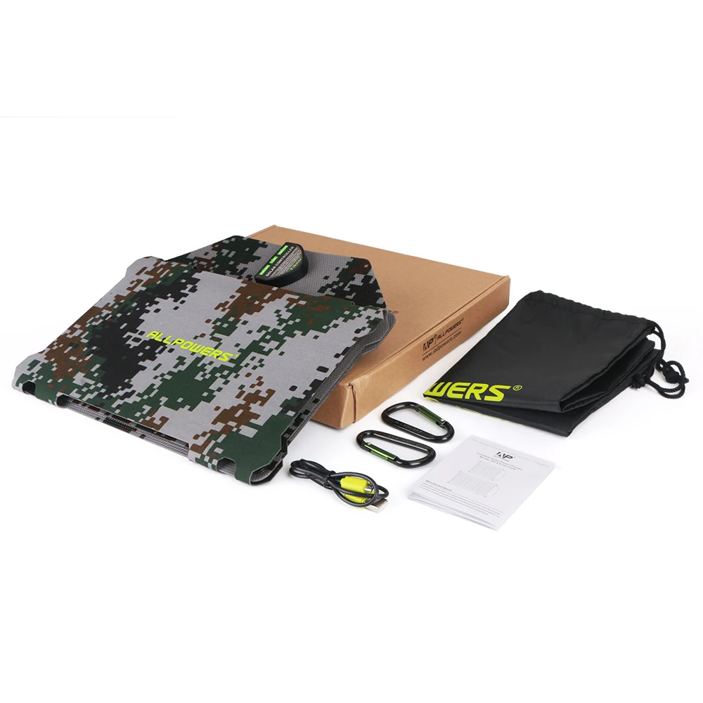 Carregador de Baterias Carregamento para Iphone Allpowers Mais Novo Células Solares Painel Solar Duplo Usb Telefone Ipad Pesca Acampamento 21w - Image 6