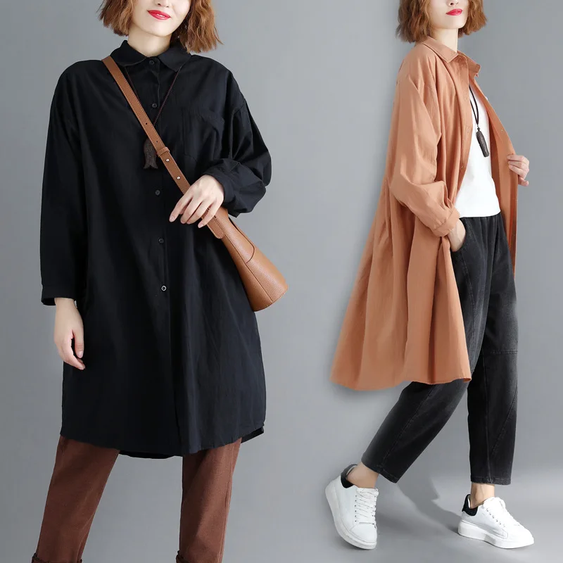 ^Cheap 2018 Herfst Kleding Nieuwe Stijl Literatuur En Kunst Retro Vet Mm 200 Groot Formaat Jurk Losse Katoenen Linnen Lange- mouw Blouse Vrouwen' ^Cheap 2018 Herfst Kleding Nieuwe Stijl Literatuur En Kunst Retro Vet Mm 200 Groot Formaat Jurk Losse Katoenen Linnen Lange- mouw Blouse Vrouwen'