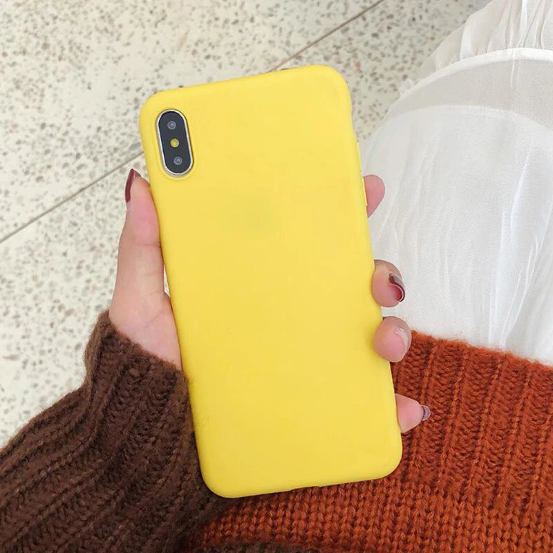 Lamo чехол силиконовый чехол для телефона для huawei honor play 8x max 8A 8C вид 20 v20 8 9 10 lite 7x фотоаппаратов моментальной печати 7s 7a 7c pro v10 ярких цветов крышка - Цвет: yellow