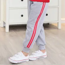 Школьные брюки для детского сада; сезон весна-осень; брюки для студентов из чистого хлопка; брюки с двумя полосками; зимние плотные брюки huang; брюки с красными полосками
