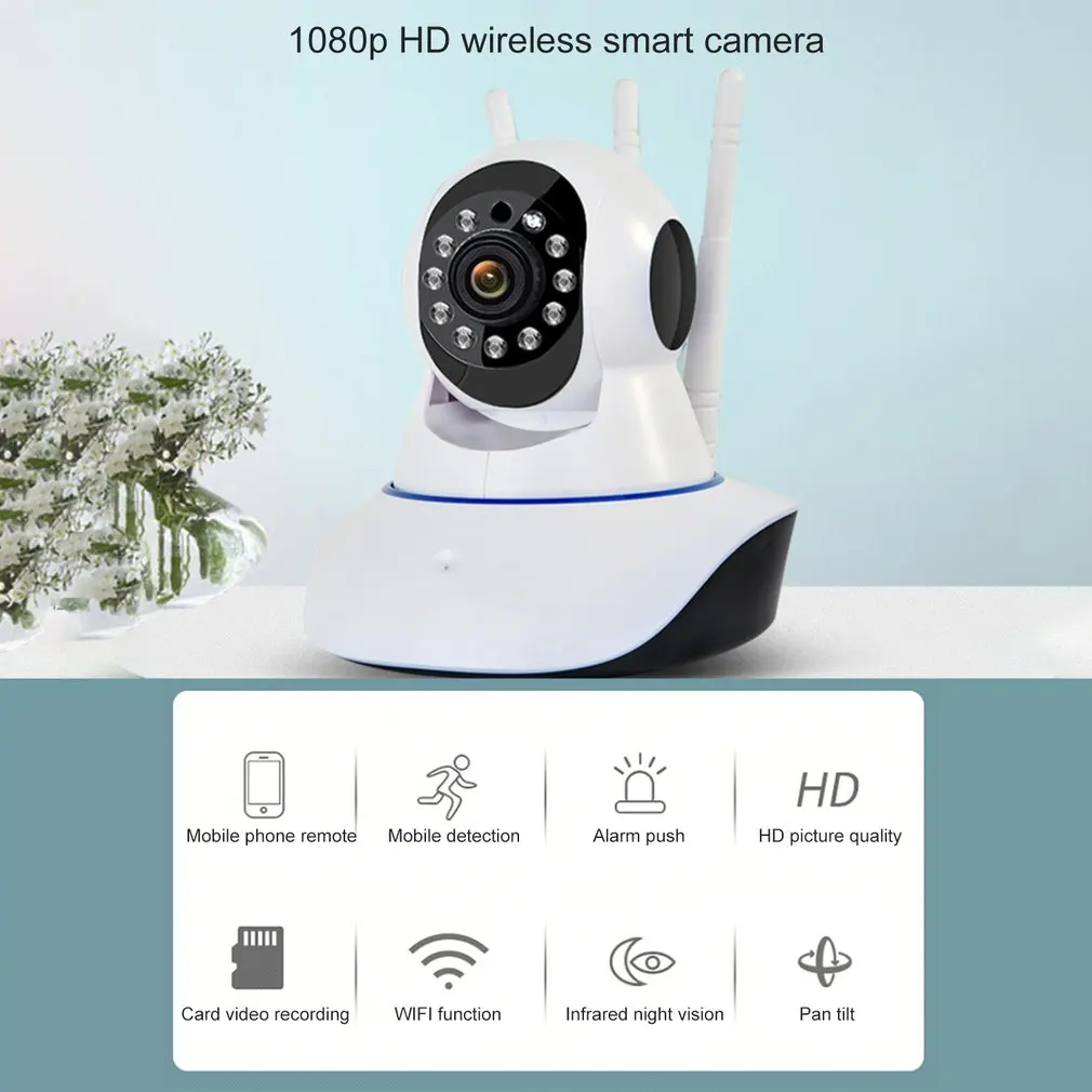 Беспроводная IP камера для домашней системы видеонаблюдения 1080P 1920x1080|Камеры