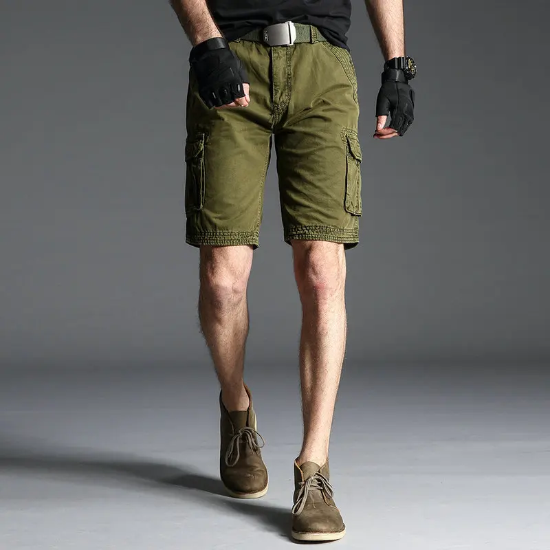 Летние камуфляжные карго шорты мужские хорошие новые мужские повседневные свободные рабочие мужские военные шорты бермуды размера плюс