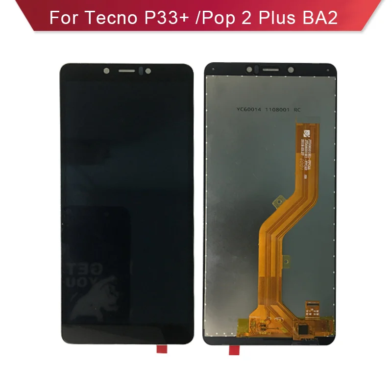 Для Tecno Pop 2 Plus BA2 Полный ЖК дисплей в сборе полный сенсорный экран дигитайзер