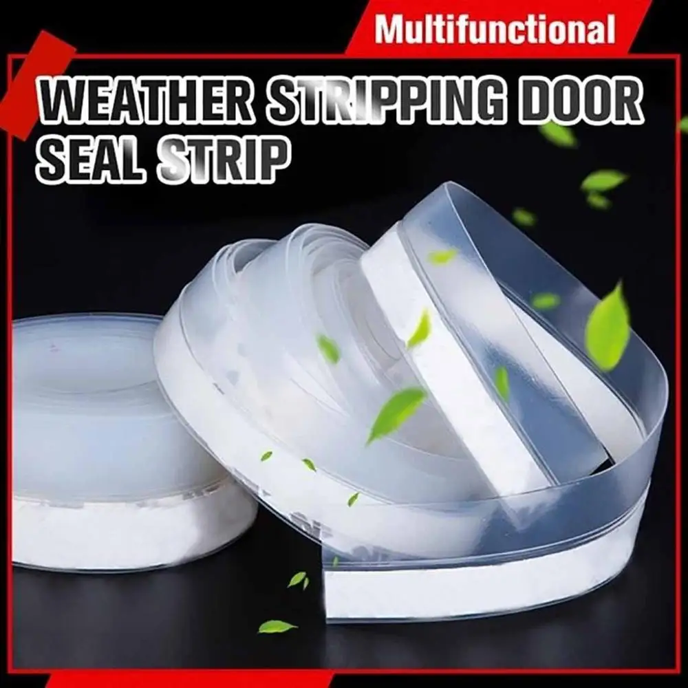 

Weather Stripping Door Seal Strip Self Adhesive Windows Silicone Draft Stopper Sound Proof Seal Strip #2N19