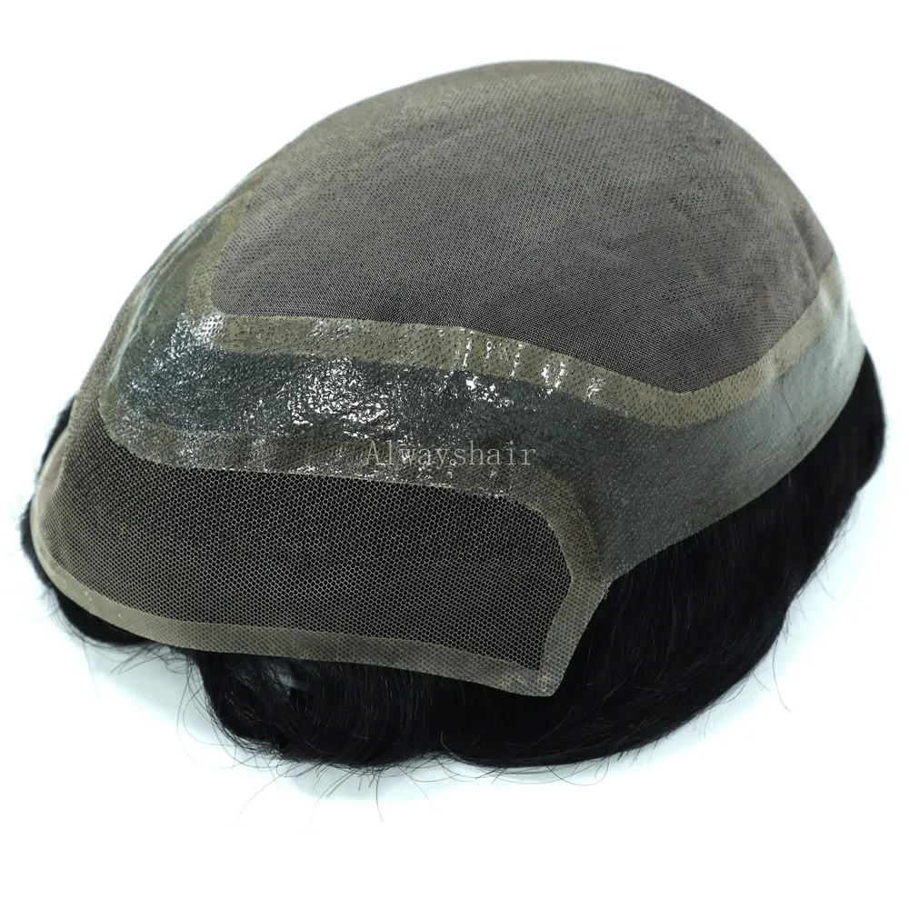 Европейский парик для мужчин европейские прямые волосы французское кружево моно