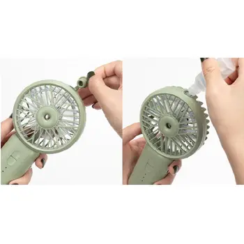 

2 in 1 Mini Handheld USB Fan Air Conditioner Cooler 3 Speed Settings Humidifier G8TC