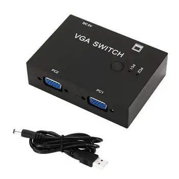 

2 In 1 Out VGA Video Sharing Switch Switcher Adapter Selector for PC Laptop PC Accessories