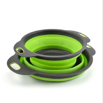 

Foldable Drain Basket Colander Fruit Vegetable Washing Basket Strainer Collapsible Drainer Kitchen Utensil Tools