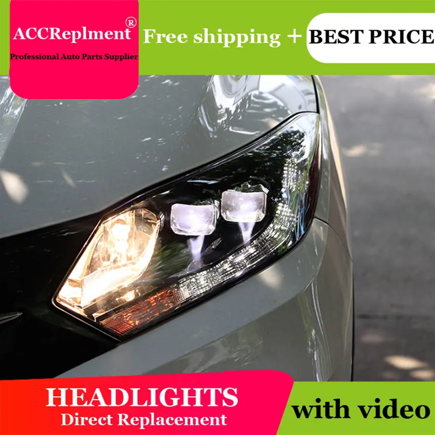 Автомобильный Стайлинг для Honda Vezel фары- светодиодный фонарь светодиодный drl H7 hid Bi-Xenon двойные линзы ближнего света