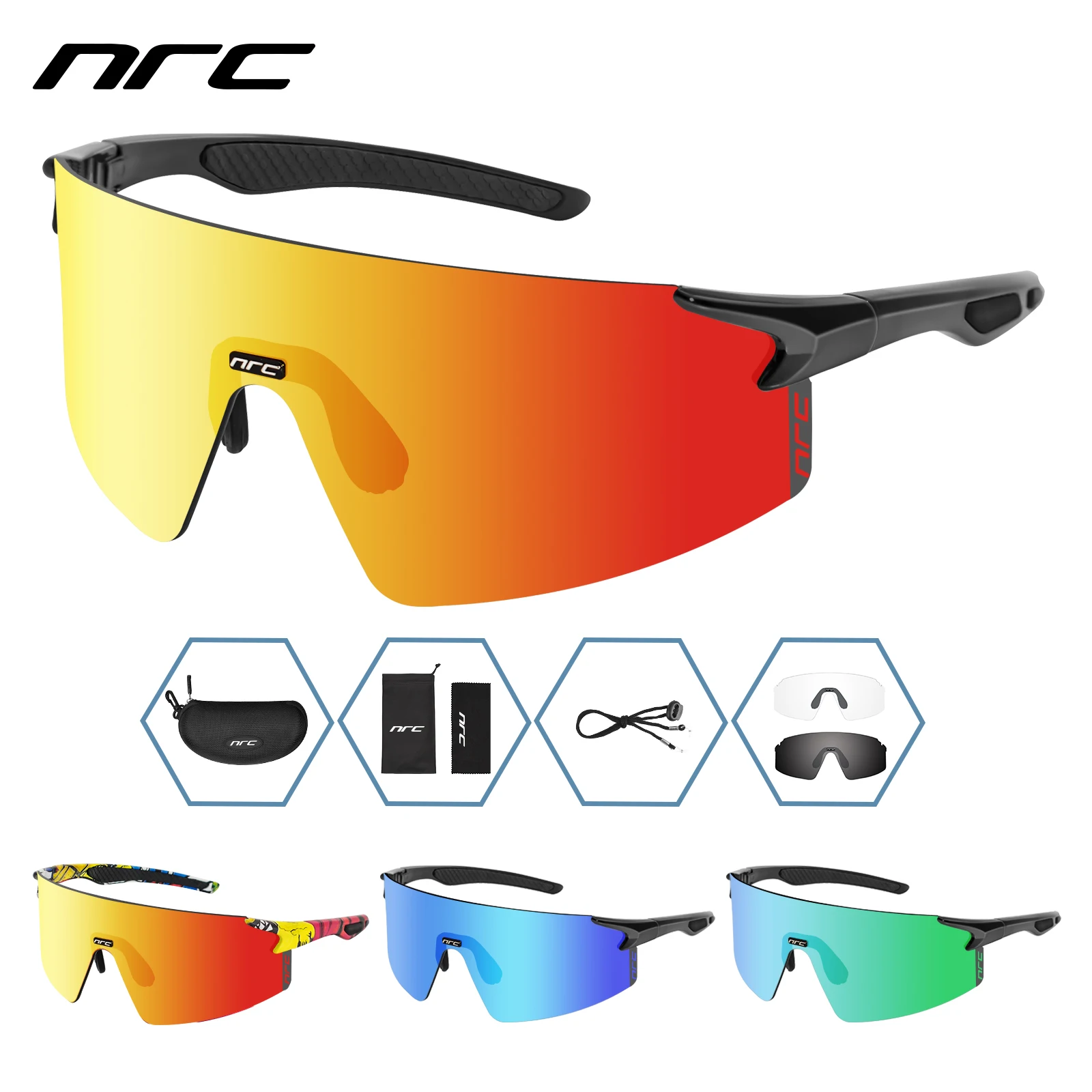 2021 NRC Men Women Photochromic Cycling Glasses Goggles Sports MTB Bike Bicycle Glasse Cycling