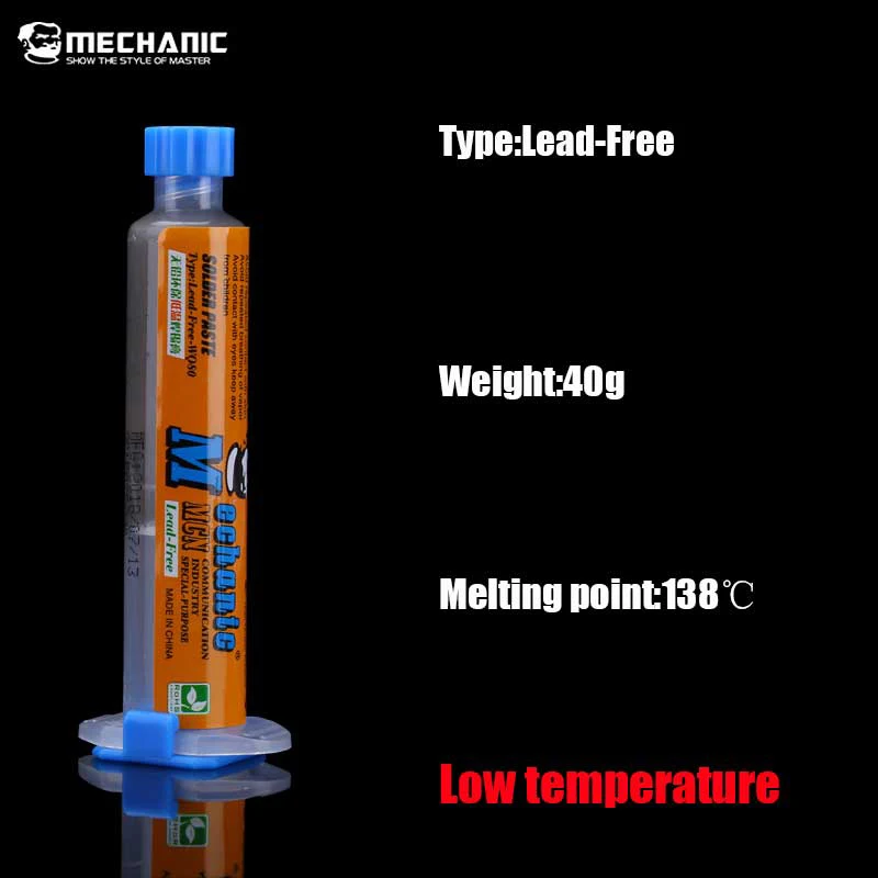Паяльная паста механик пайка с флюсом высокая/низкая температура 40 г Бессвинцовая сварочная паста Флюс Для резист для пайки пайка SMT станция