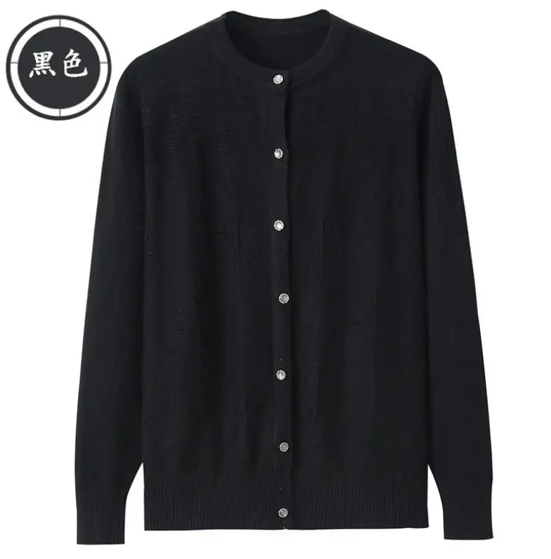 Online Mash2 Mutter Geladen Neue Herbst und Winter Kleidung Bodenbildung Shirt Weibliche Mittleren Alters Lange ärmeln Pullover Pullover Strickjacke Mantel