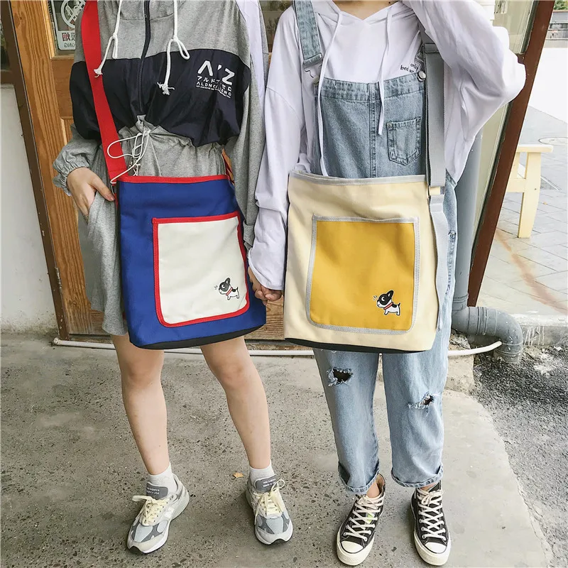 

Wear-Resistant Canvas Bag Printed Best Friend Shoulder Bag Trend Versitile Fashion Shoulder Bag Elegant Charm Leisure Bag