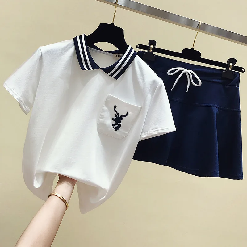 

Online Celebrity Set 2019 Summer Wear New Style Loose Korean-Style Casual Two-Piece Set