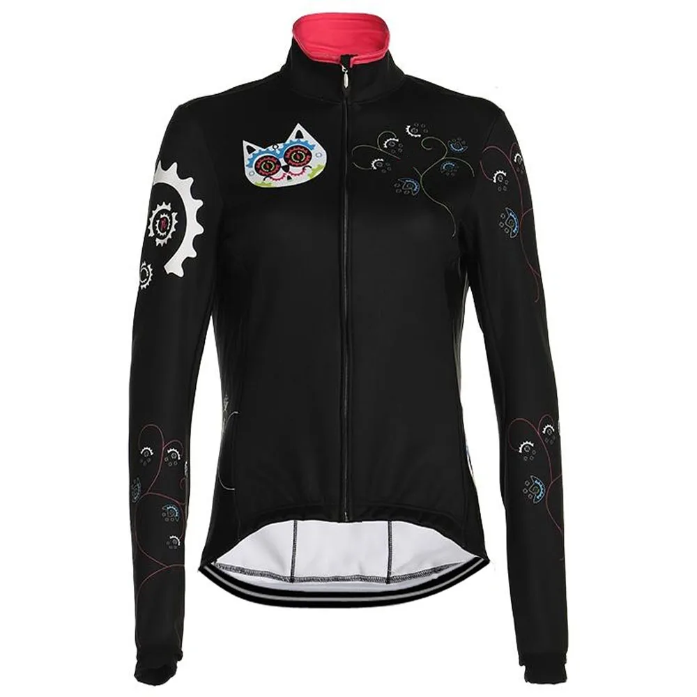 Bolbeno cat Cycling Jersey Winter Cycling Clothing Long Sleeve Women Bicycle Jerseys Road Bike Shirts MTB Clothes Maillot