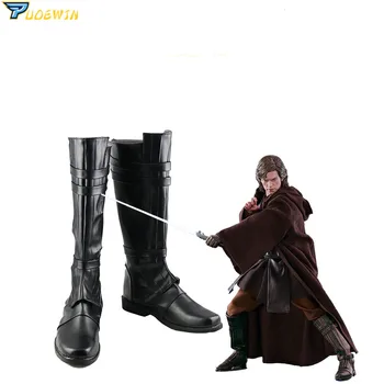 

Star Wars Darth Vader Anakin Skywalker Cosplay Shoes Black Boots Men's Party Halloween Accessory Custom Made