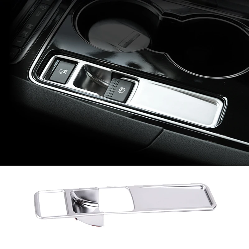 

NEW-Car Electronic Handbrake Cover Decoration Sticker Accessories for Jaguar XE F-Pace XF F Pace 2014 2016 2017 2018