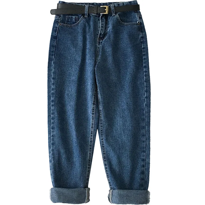 Neploe,, джинсовые штаны, Осенние, новые, женские, Ретро стиль, синие, прямые, длинные, на молнии, на пуговицах, с поясом, высокая талия, джинсы, брюки, 56293