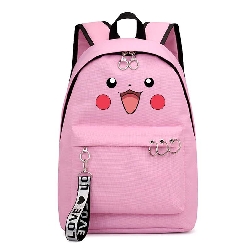 Милый рюкзак с Пикачу-покемоном, женский рюкзак, Женский дорожный рюкзак, рюкзаки для ноутбука, школьные сумки для книг, женская сумка, Rugzak