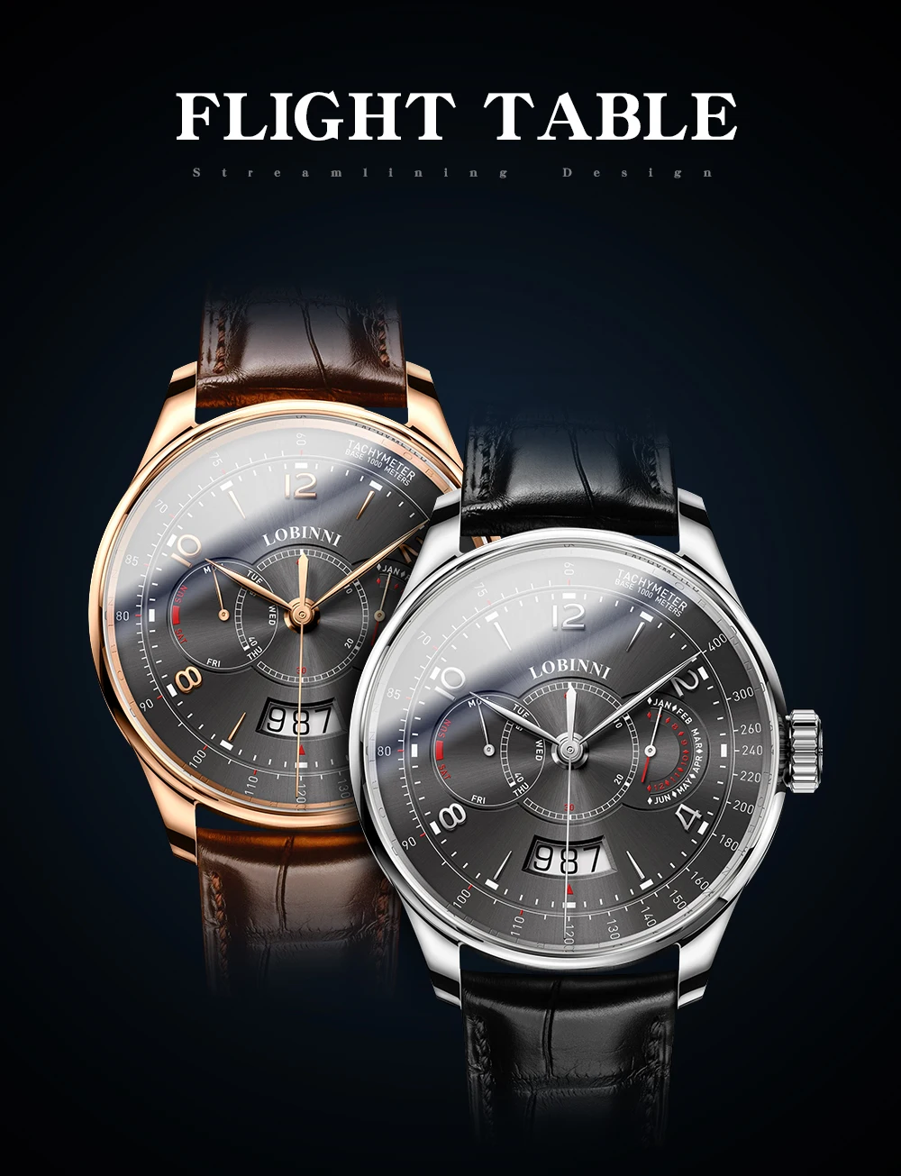 Switzerland LOBINNI мужские часы люксовый бренд часы для мужчин Сапфир Водонепроницаемый Miyota автоматические механические наручные часы мужской подарок