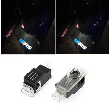 

2x Car Led Logo/Emblem Laser Lamp LED Car Door Step Ghost Shadow Welcome Projector For Skoda Superb old Octavia Febia Roomster