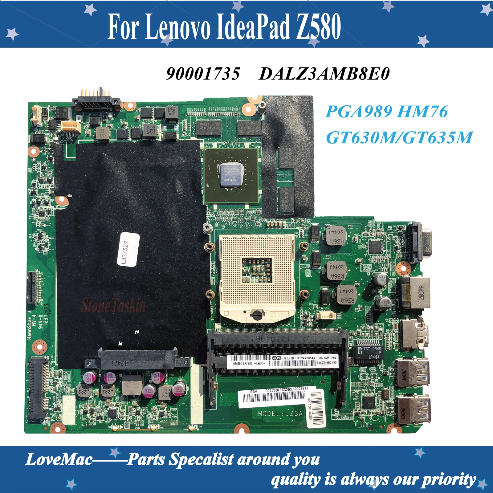 High quality FRU 90001735 DALZ3AMB8E0 is suitable for Lenovo Z580 Laptop Motherboard PGA989 HM76 GT630M/GT635M 100% tested | Компьютеры и