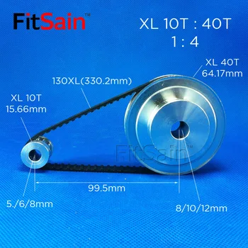 

FitSain-XL 10T:40T 1 : 4 Width 10mm aluminum alloy pulley reduction ratio drive synchronous wheel center hole 5/6/8/10/12mm