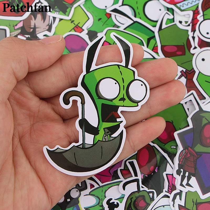 12 компл./лот Patchfan 38 шт./компл. Захватчик Зим дети забавные наклейки пакет письмо творческий для DIY настенный телефон Скрапбукинг альбом A2293
